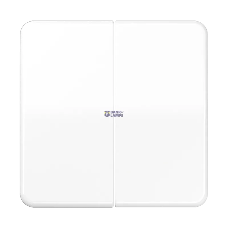 Jung Rocker CD, 2-Gang, White, 67 mm x 67 mm, Duroplastic CD595WW