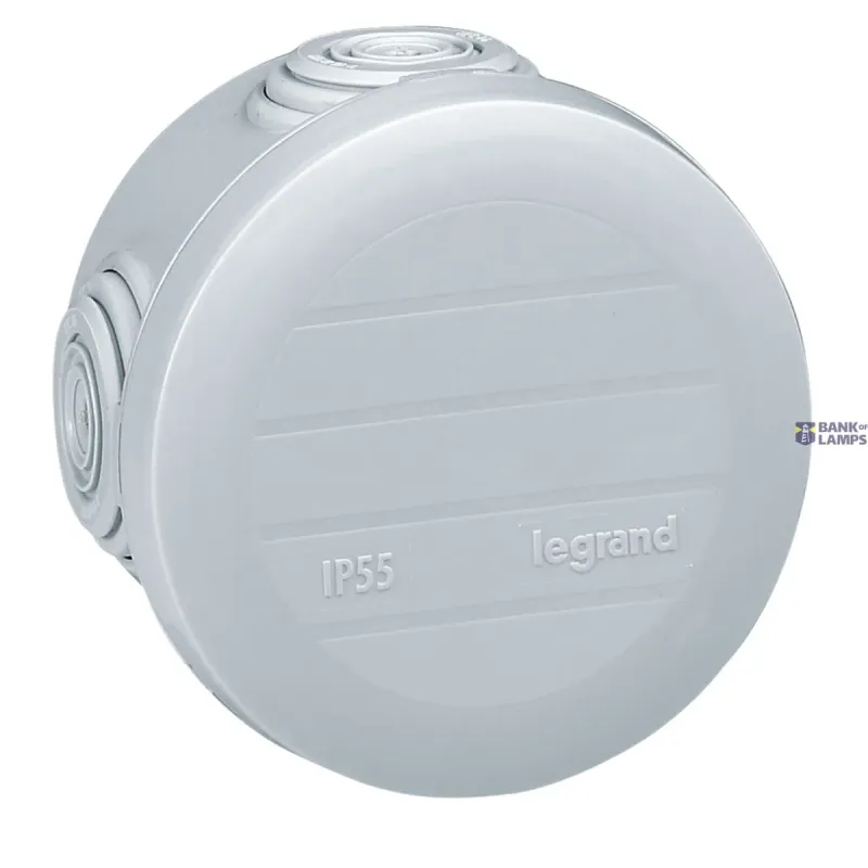 Legrand Junction Box Plexo Ø70mm, 46mm, Grey, IP55 092001