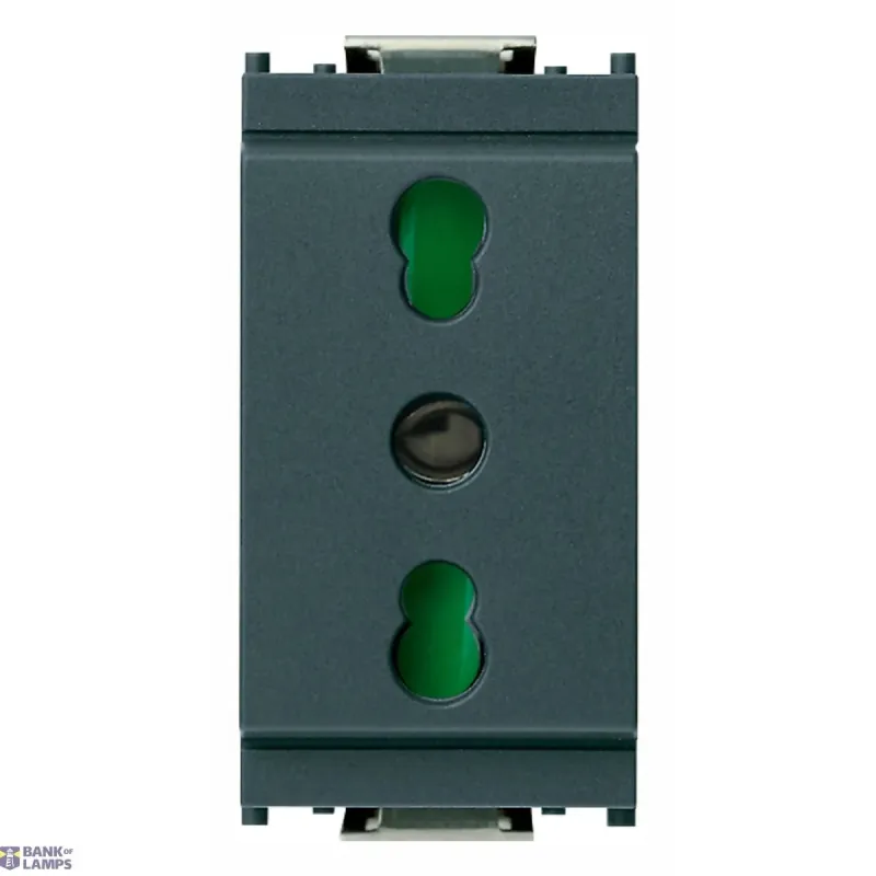 Vimar 2P+E 16A P17/11 outlet grey 16203