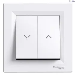 Schneider Electric EPH1300521 — Frame White, With, Asfora Blind Control Switch, Without Screws