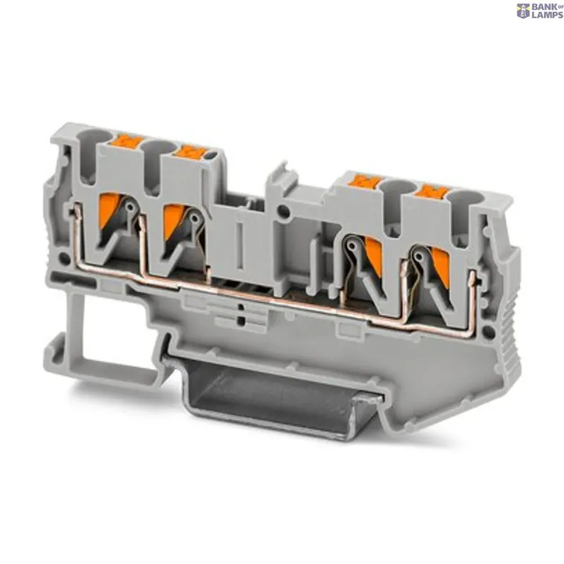 Phoenix Contact Feed-Through Terminal Block PT 2.5-QUATTRO, 24A, Push-In 3209578