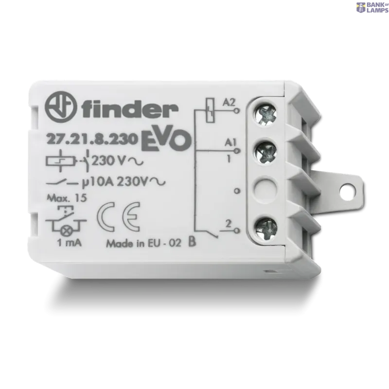 FINDER Step Relay 1NO, 10A, 2 Switching sequence, 230VAC 270182300000