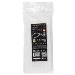 THORGEON 15004 — Ties 3.6x200 White (100 pcs)
