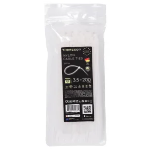 THORGEON 15004 — Ties 3.6x200 White (100 pcs) THORGEON 15004 — Ties 3.6x200 White (100 pcs)
