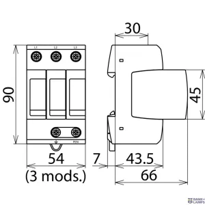 Surge Arrester guard M, Type 2, Uc 275V AC, TN-C, In 20kA Surge Arrester guard M, Type 2, Uc 275V AC, TN-C, In 20kA