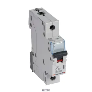 Legrand 404169 — automātslēdzis TX3 10 A, 400 V, 1P, Curve C, 10kA
