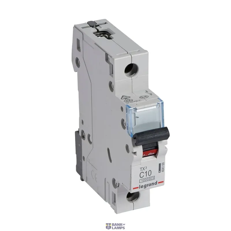 Legrand Miniature Circuit Breaker TX3 10 A, 400 V, 1P, Curve C, 10kA 404169
