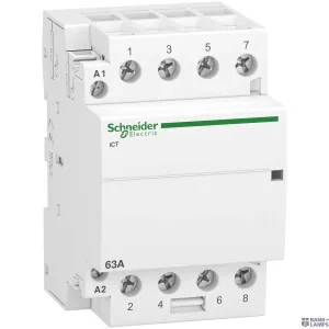 Schneider Electric A9C20864 — kontaktors Acti9 iCT iCT63 A, 63 A, 220–240 V, 4NO, IP20