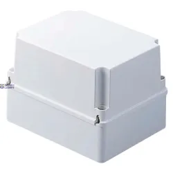 GEWISS GW44220 — Junction Box With Deep Screwed Lid, Ip56, Internal Dimensions 380x300x180, Smooth Walls, Grey Ral 7035