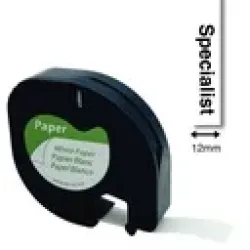 SPECIALIST+ lenta LETRATAG komp., 12 mm, чёрная / белая SPECIALIST+ lenta LETRATAG komp., 12 mm, чёрная / белая