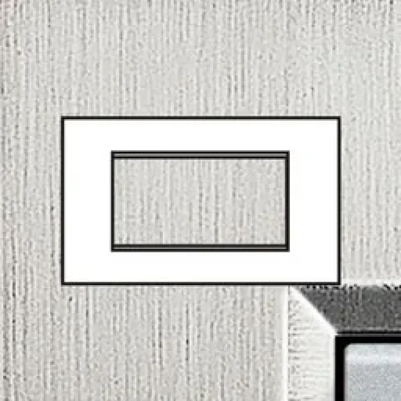 BTicino Cover Plate 4 Modules, Brushed Steel LNA4804ACS