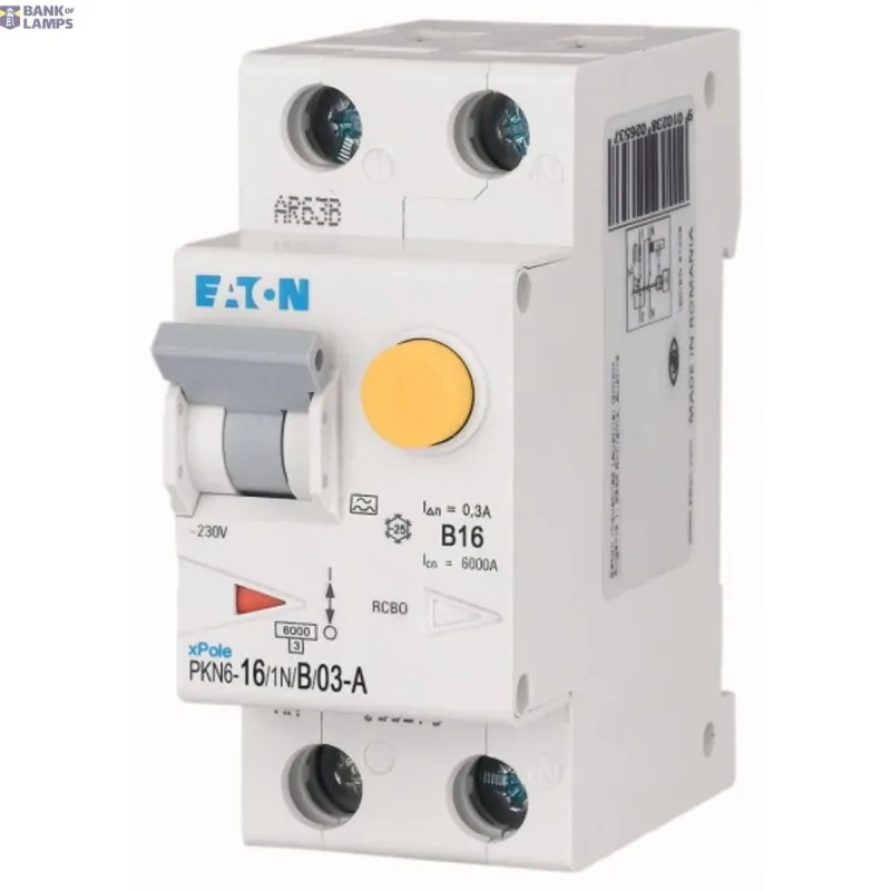 EATON RCD/MCB combination, 16 A, 300 mA, MCB trip characteristic 236635