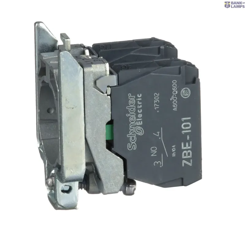 Schneider Electric Push-Button Body with Contact Block Harmony XB4, 3A, 2NO ZB4BZ103