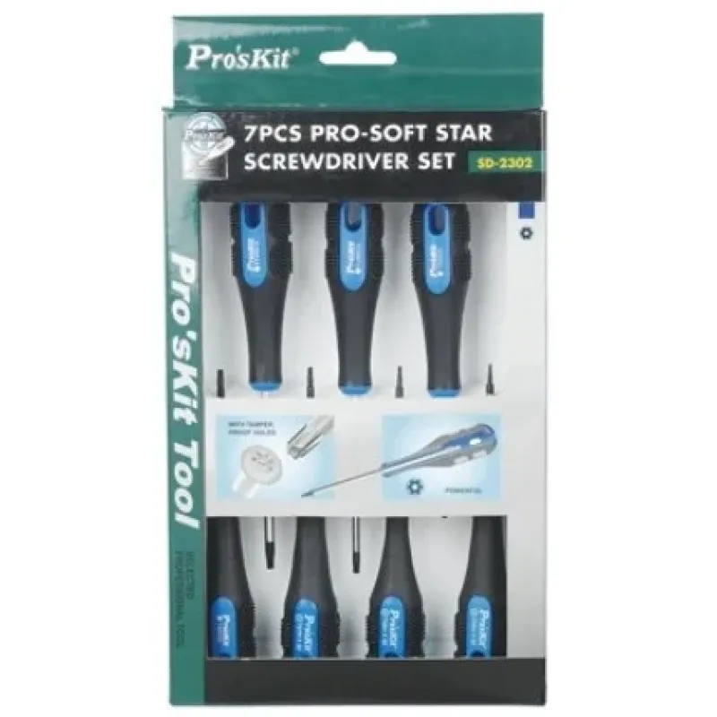 Pro'sKit Pro-Soft skrūvgriezis TR (7 gab.), SD-2302 Pro'sKit SD-2302