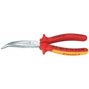 Bent needle nose pliers, extended 20 200mm, Knipex