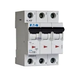 EATON 286604 — PL6-C32/3 Miniature circuit breaker (MCB), 32 A, 3p, characteristic: C