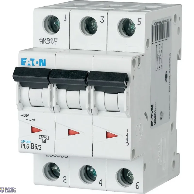EATON PL6-C6/3 Miniature circuit breaker (MCB), 6 A, 3p 286598