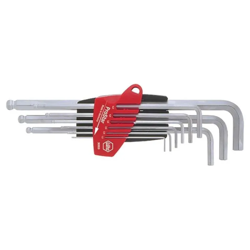 Wiha Hexagonal Ball-End L-Shaped Key Set ProStar in Holder Matt 07192