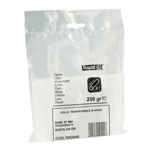Glue sticks 7x100mm, multi purpose, transparent, 250g, Rapid