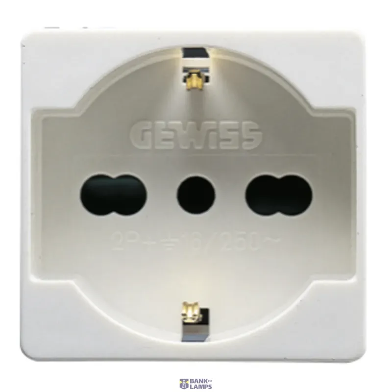 GEWISS ITALIAN/GERMAN STANDARD SOCKET-OUTLET 250V ac, 2p+e 16a GW20246