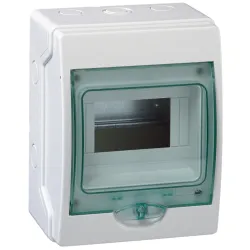 Schneider Electric 13977 — Small Distribution Board Kaedra, Mini - For Modular Device - 1 Openings - 6 Modules