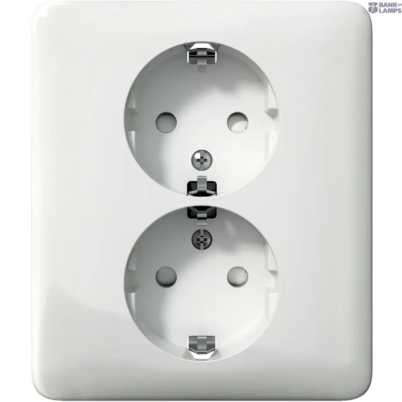 Schneider Electric Socket Outlet Exxact, White, Double -Outlet Branching WDE002189