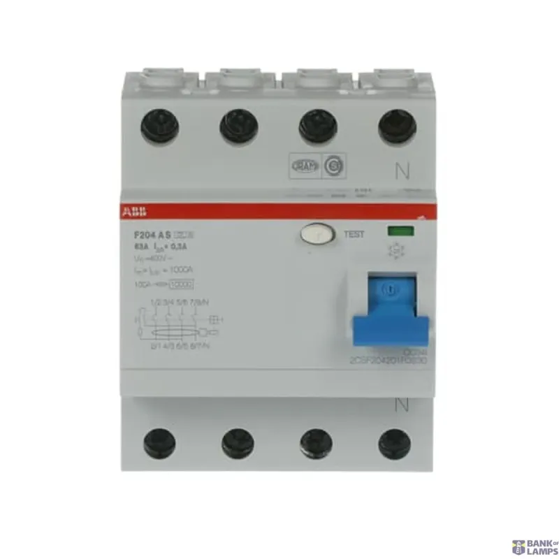 ABB F204 A S-63/0.3 Residual Current Circuit Breaker 4P A type 2CSF204201R3630