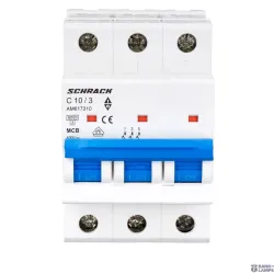 SCHRACK AM617310-- — Miniature Circuit Breaker AMPARO 6kA, C 10A, 3P SCHRACK AM617310-- — Miniature Circuit Breaker AMPARO 6kA, C 10A, 3P