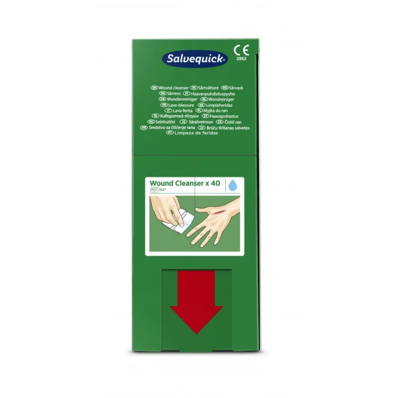 Cederroth Salvequick salvetes brūču tīrīšanai (0,9% NaCl), 40 gab 3227