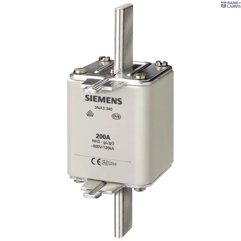 Siemens LV HRC fuse element, NH3, In: 630 A, gG, Un AC: 500 V, Un 3NA3372