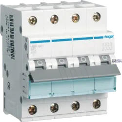 Hager MBN440 — автоматический выключатель 4P, 6 kA B-40 A, 4M