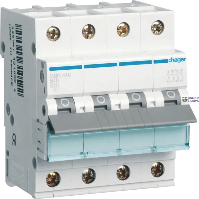 Hager Circuit Breaker 4P, 6 kA B-40 A, 4M MBN440