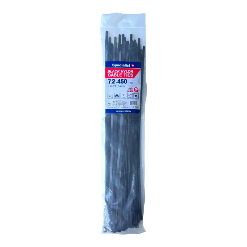 Specialist+ SPECIALIST+ neilona siksna, melna, 7.6 x 450 mm, 50 gab. 81-3-8450J