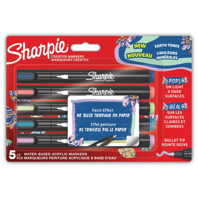 SHARPIE Radošo marķieru komplekts, apaļš gals, SHARPIE, 5 gab 09-2213380