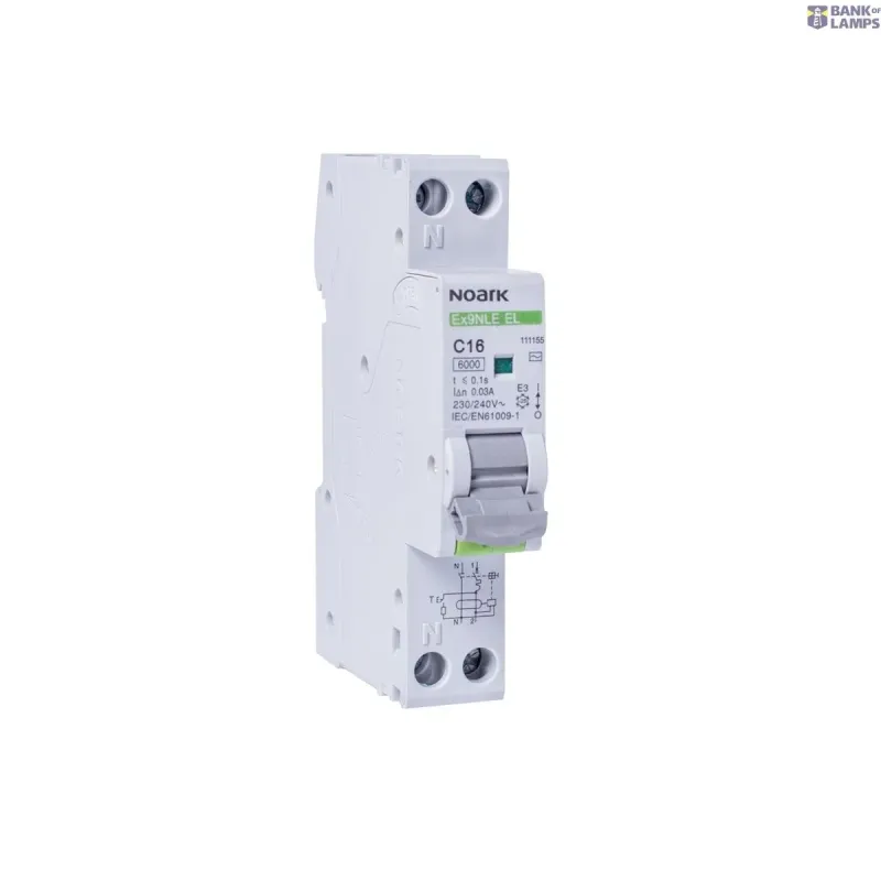 Noark RCBO Ex9NLE 1P+N C16 30mA 111155
