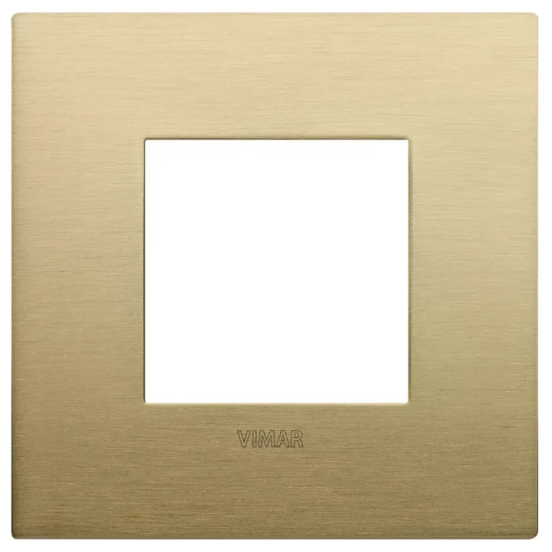 Vimar Classic plate 2M metal brushed brass 19642-12-01