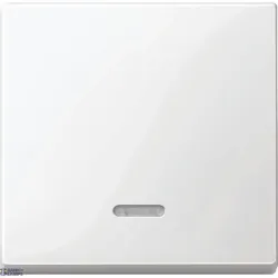 Schneider Electric MTN436019 — Control Device Cover Plate Merten System M, White, Rocker With Indicator Window, Polar, Glossy, System M