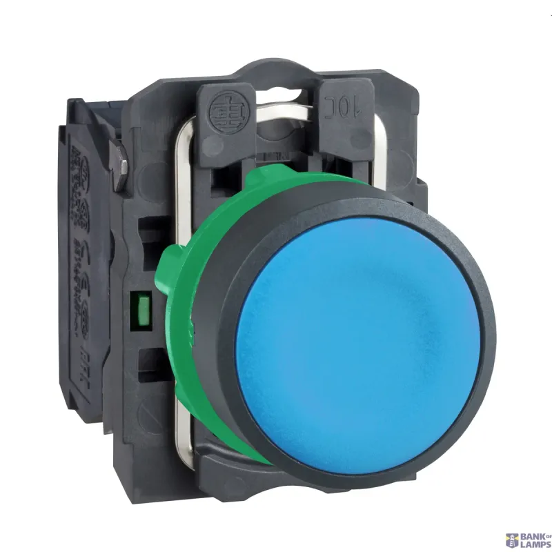 Schneider Electric Push-Button Harmony XB5, 1NO, 22.5mm, Blue, IP66, Spring XB5AA61