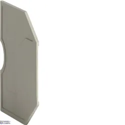 Hager KWE01G — Terminal Block End Plate KxA02LH KxA04LH Grey