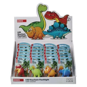 LED lukturītis / atslēgu piekariņš, dinozauri ar skaņu, 3× LR54 24 gab. LED lukturītis / atslēgu piekariņš, dinozauri ar skaņu, 3× LR54 24 gab.
