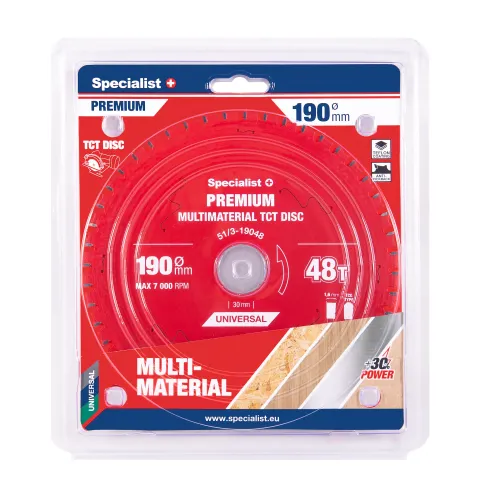 Specialist+ Griešanas disks 190x48Tx30mm, Multimaterial PREMIUM 51-3-19048