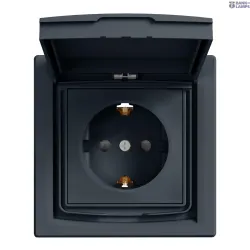 Schneider Electric EPH3100371 — Socket Outlet Asfora, IP44, Anthracite