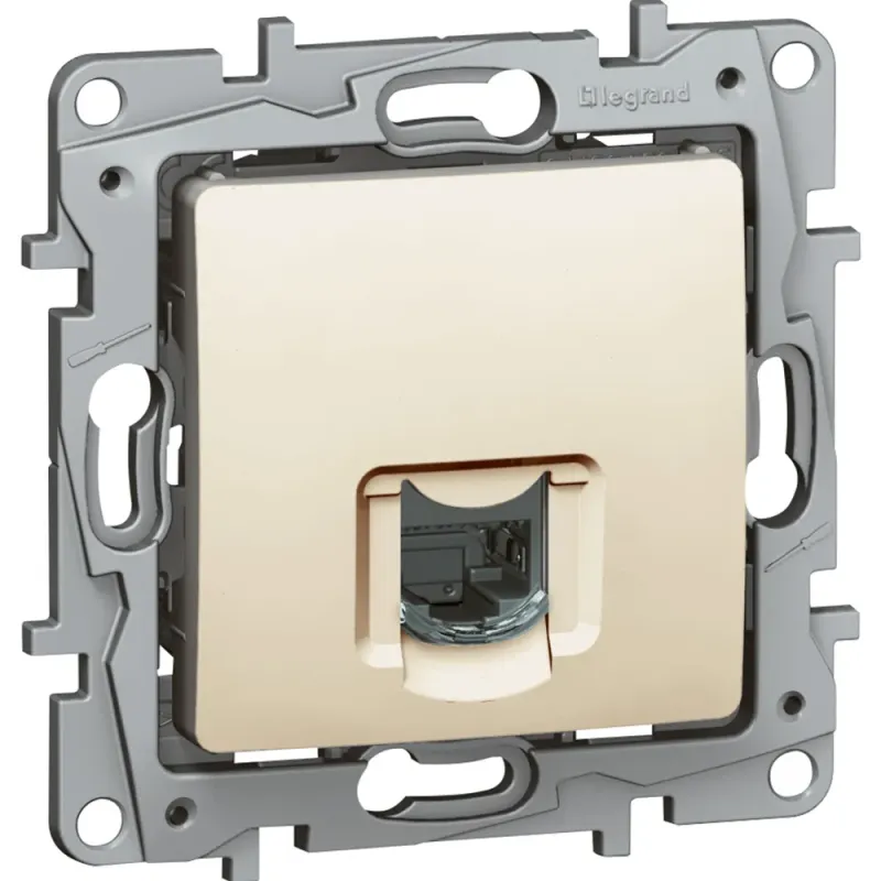 Legrand Rj 45 Cat 6 STP Niloé Ivory, IP20, 75.8 mm, 41.2 mm, Beige 664875
