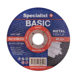 SPECIALIST+ Metal Cutting disks BASIC, 125 x 1 x 22 mm