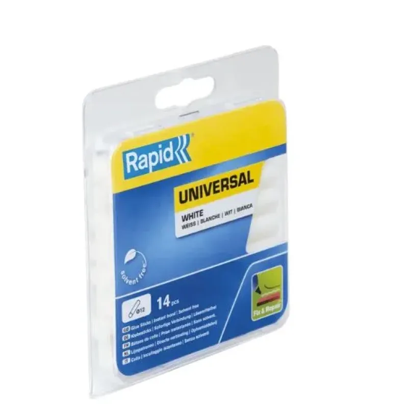 Rapid Glue sticks 12x94mm, universal, white,125g, Rapid 40107355