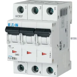 EATON 286594 — PL6-B50/3 автоматический выключатель (MCB), 50 A, 3p, characteristic: B EATON 286594 — PL6-B50/3 автоматический выключатель (MCB), 50 A, 3p, characteristic: B