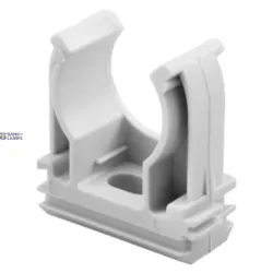 GEWISS GW50602 — Shockproof Polymer Saddle Snap Clip For External Conduits Ø 20mm, Grey RAL 7035 GEWISS GW50602 — Shockproof Polymer Saddle Snap Clip For External Conduits Ø 20mm, Grey RAL 7035