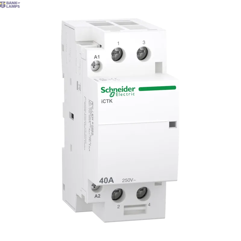Schneider Electric Contactor Acti9 iCT, 40A, 250V, 2NO A9C40240