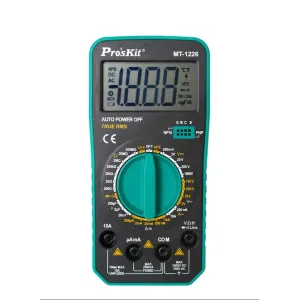 Digitālais multimetrs TRMS, 1000/750 V AC/DC, 10A, 200MOm, 200uF, diodu tests, nepārtrauktības tests, Pro'sKit