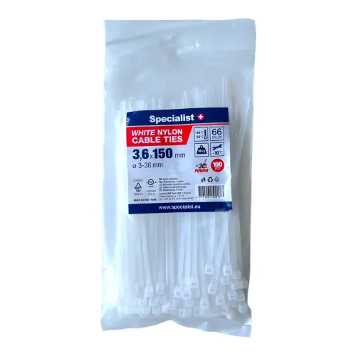 Specialist+ SPECIALIST+ neilona siksna, balta, 3.6 x 150 mm, 100 gab. 81-3-3140B